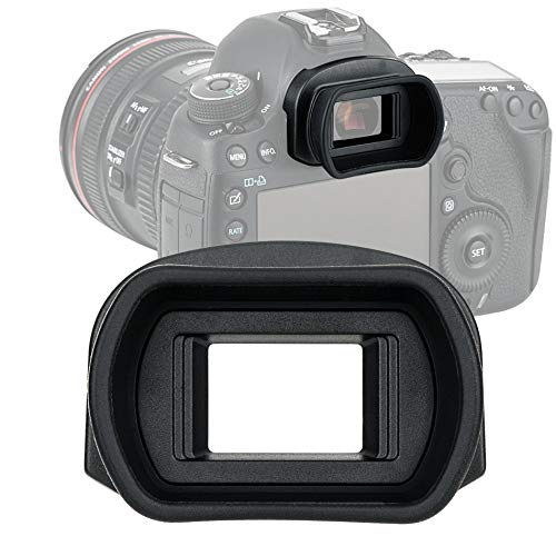 JJC KIWIFOTOS Ergonomic Long Camera Eye Cup, Eye Piece viewfinder as Eg Eyecup, Soft Silicone, Compatible with Canon EOS 1D X Mark II 1D X 1Ds III 1D IV 1D III 5D IV 5D III 5DS 5DS R 7DII 7D for Canon Eg