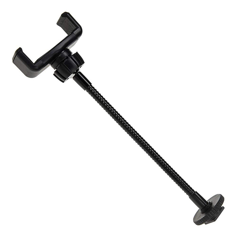 [AUSTRALIA] - Fotodiox Cell Phone Mount w/Gooseneck Tripod/Hot Shoe Adapter - Universal Phone 1/4" Tripod Mount Clamp for Smartphones, 2.2-4" Wide Adjustable 
