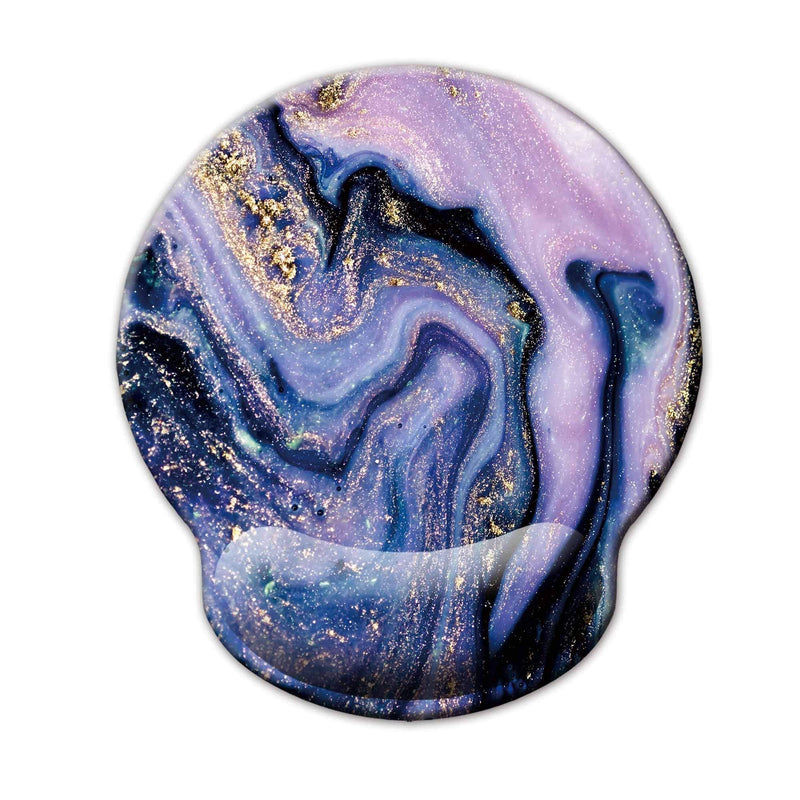 Ergonomic Mouse Pad with Wrist Support,Dooke Cute Wrist Pad with Non-Slip Rubber Base for Computer, Laptop, Home Office Gaming, Working, Easy Typing & Pain Relief Marble Marble Purple