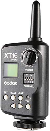 GODOX XT-16 Radio-Controlled Flash Trigger Transmitter + Receiver for Godox Witstro AD360 AD360II-C AD360II-N, Quicker, Quicker D, QT, QS, Gemini GT (XT-16)