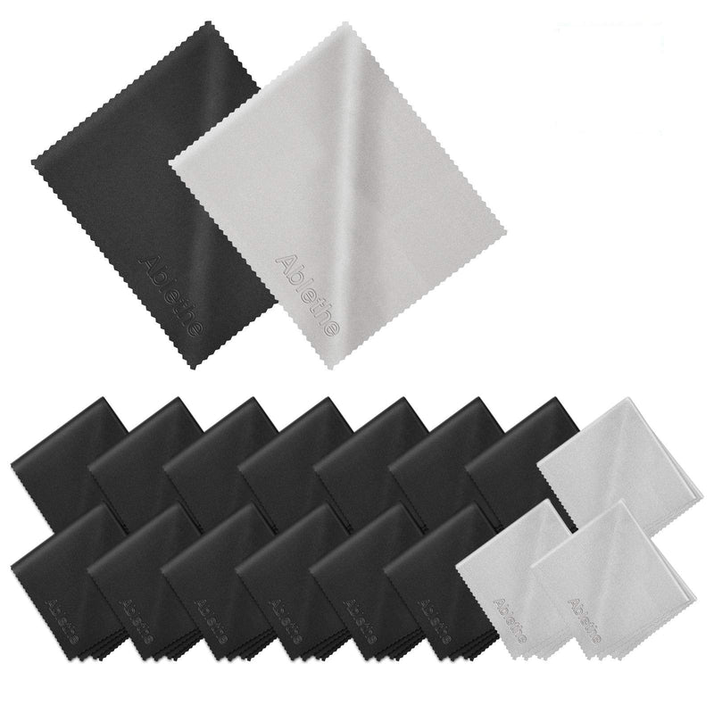 18 Pack Premium Microfiber Cleaning Cloths, Lintfree Fiber Cleaning Cloth for Cleaning Lenses, Glasses, Glass, Screens, Cameras, Cell Phone, Eyeglasses, LCD TV Screens, Tablets and More … … 18 PACK