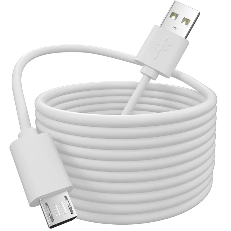 20FT Long USB Power Extension Cable for WyzeCam,WyzeCam Pan,YI Camera,NestCam Indoor,Netvue,KasaCam Indoor,Furbo Dog,Blink,Cloud Cam,USB to Micro USB Charging Charger Cord for Security Camera