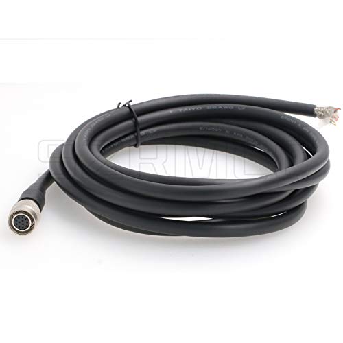SZRMCC Hirose 12 pin Female to Open end Hirose HR10A-10P-12S Connector I/O Cable for Basler Runner Cameras Sony AVT GigE Vision (10m) Straight 10m