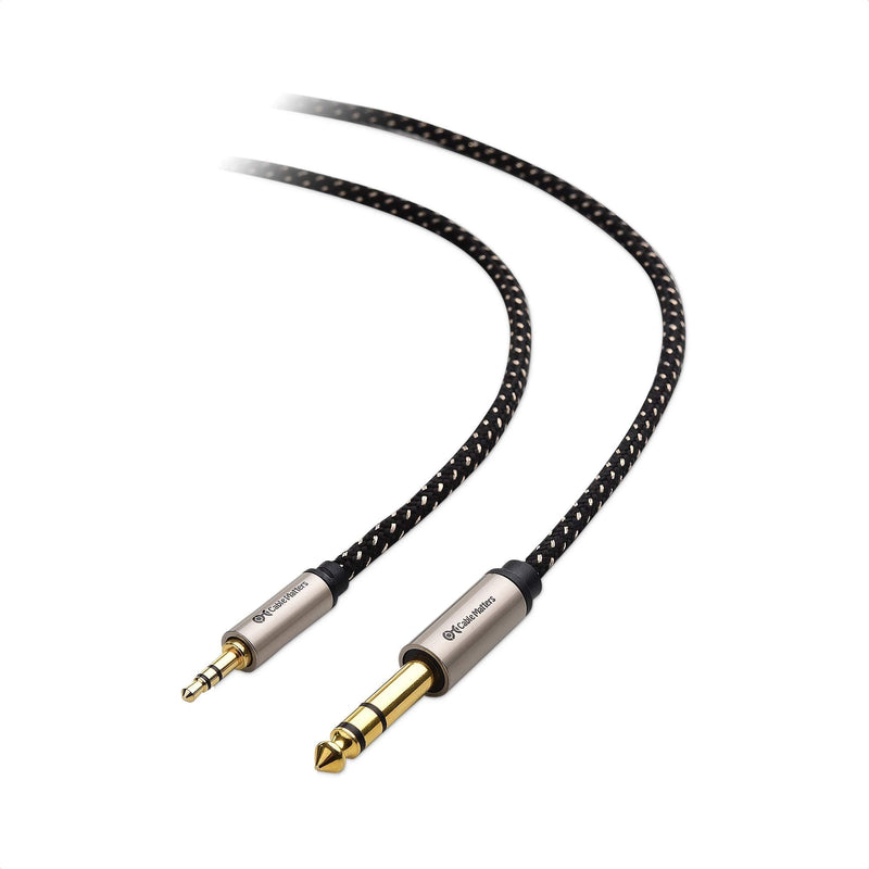 Cable Matters Premium Braided 3.5mm to 1/4 Inch Audio Cable 6 ft (1/4 to 3.5mm Cable) 6 Feet