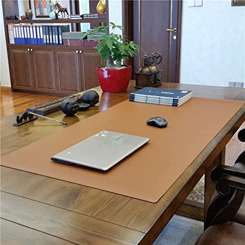 LOOVIT Large Gaming Mouse Pad (17.72 X 27.56X 0.079inch) Extended Ergonomic for Computers Thick Keyboard Mouse Mat Non-Slip Rubber Base Mousepad (Brown) Brown