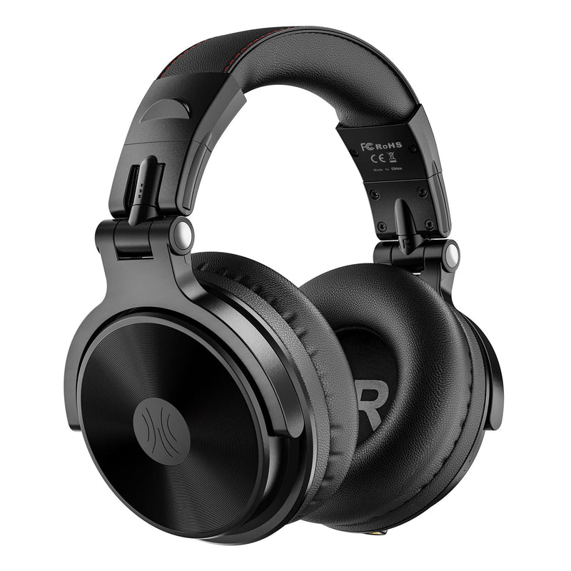 OneOdio Pro C Wired & Wireless Over-Ear Headphones, 110H, 50mm Drivers | Wired 3.5mm and wireless Bluetooth modes with 110H playtime, 50mm drivers and HD mic for PC, podcast and studio work Black