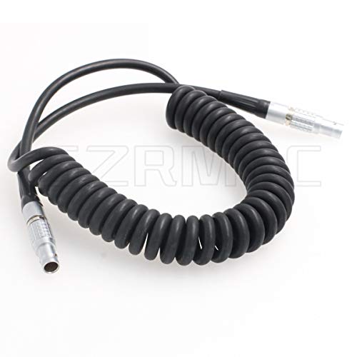 SZRMCC 0B 2 Pin Male to 0B 2 Pin Male Coiled Power Cable for ARRI Alexa Camera 2 pin 12V to Teradek Bond Bolt Cube (Coiled Cable) Coiled Cable Straight 2 pin