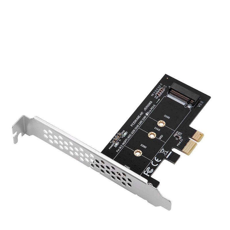 [AUSTRALIA] - NVME M.2 SSD M-Key to PCI-e 3.0 x1 Host Controller Expansion Card,Supports M2 NGFF PCI-e 3.0, 2.0 or 1.0, NVME or AHC 2280, 2260, 2242, 2230 Solid State Drives with Low Profile BRAC PCLE-KEY M Adapter 