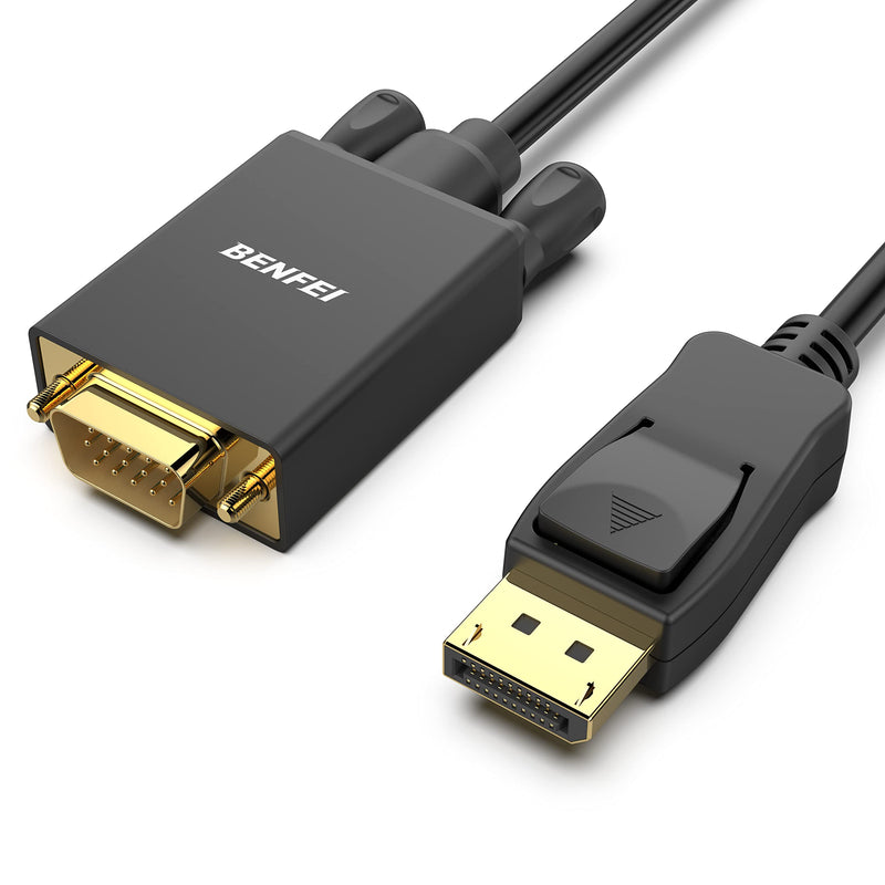BENFEI DisplayPort to VGA 3 Feet Cable, Uni-Directional DP DisplayPort Computer to VGA Monitor Cable Male to Male Gold-Plated Cord Compatible with Lenovo, Dell, HP, ASUS and Other Brand 1 PACK