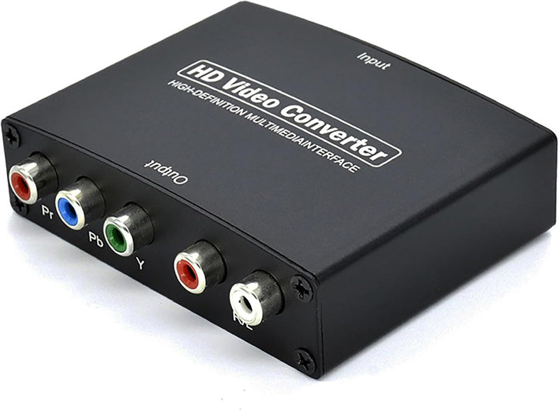 HDMI to Component Converter, avedio links HDMI to 1080P YPbPr 5RCA RGB + R/L Video Audio Adapter, Support Apple TV, PS5, Roku, Xbox, Fire Stick, DVD Players to HDTV and Projector (Black)