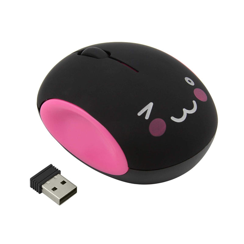 3C Light 2.4GHz Wireless Mouse Cute Small Silent Mouse Portable Mini Rechargeable Optical Mice Cartoon Computer Mouse 3 Buttons Cordless Mouse for Laptop Desktop PC Notebook (Red) Red