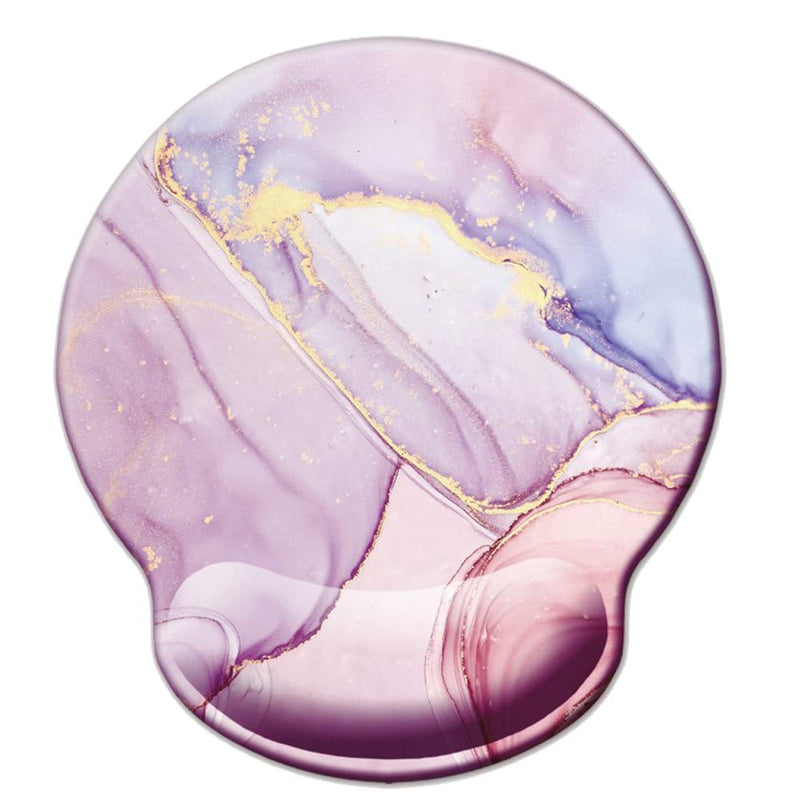 Memory Foam Wrist Support Mouse Pad Comfortable Padded Wrist Mousepads 9in X10in Desktop Notebook Mouse Mat (Marble Pretty Pink-Foam) Marble Pretty Pink-Foam