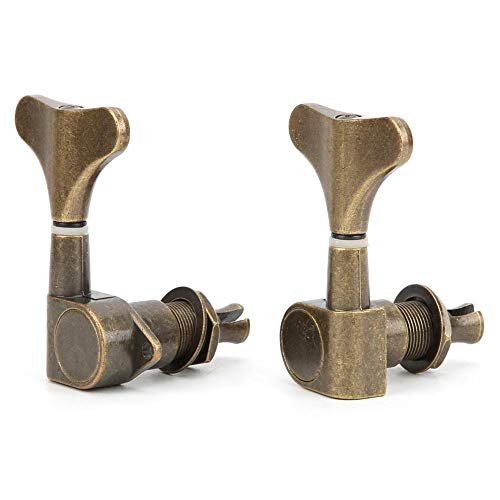 6 Pcs Electric Bass Tuning Pegs Tuning Key Tuning Pegs All Sealed Fishtail 3L+3R Instrument Accessory