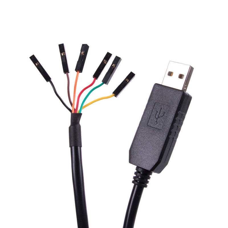 USB to TTL UART Serial 5V 3.3V Adapter Converter Cable 4 Pin 0.1 inch Pitch Female Socket TTL-232r-RPI Debug Cable with FTDI Chip for Windows 10 8 7 XP Vista Android Mac OS … (Logic 3.3v Level) Logic 3.3v Level