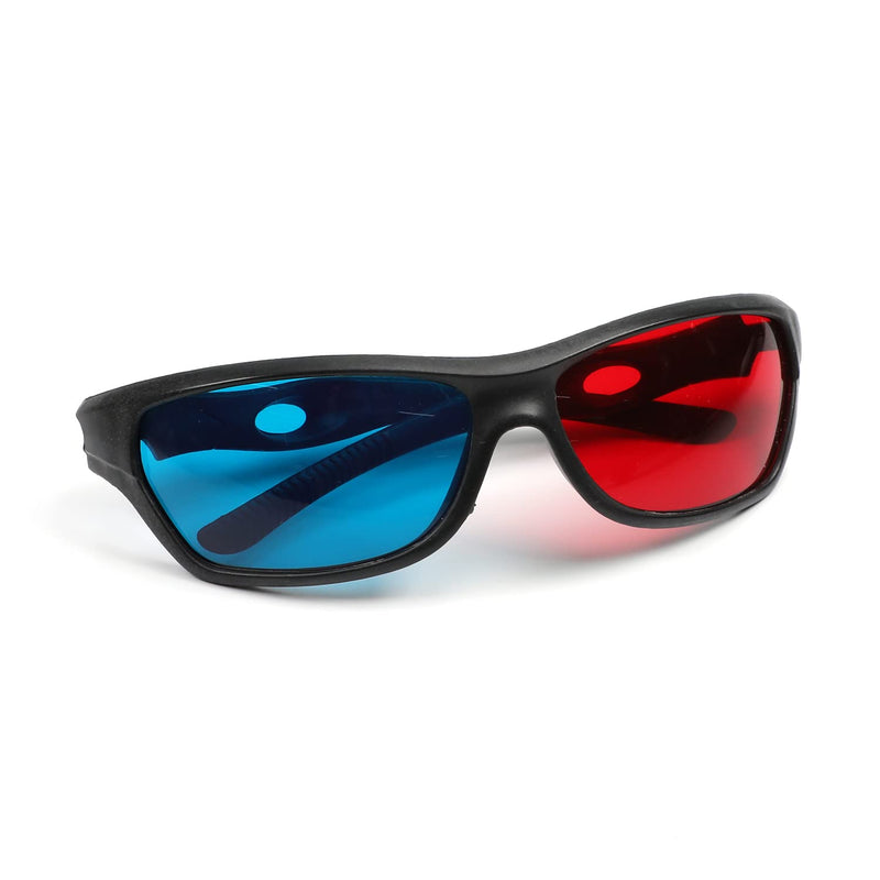 Othmro 1Pcs Durable 3D Style Glasses 3D Viewing Glasses 3D Movie Game Glasses Red-Blue 3D Glasses Plastic Frame Black Resin Lens 1Pcs Red-Blue 3D Glasses