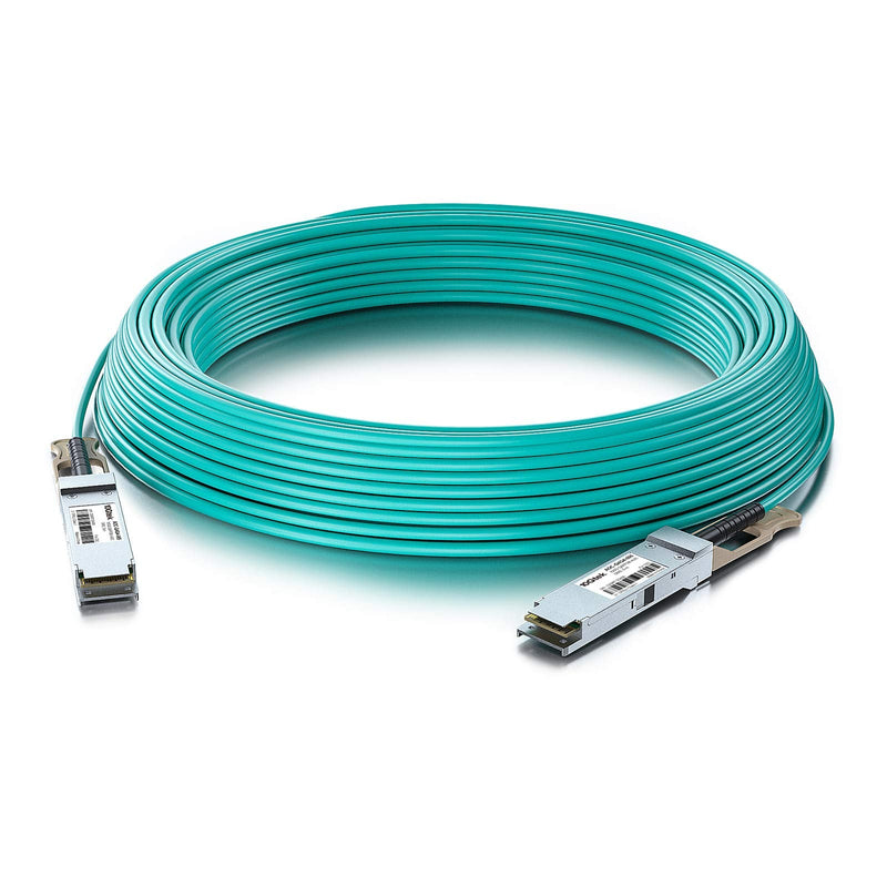 10Gtek 100G QSFP28 Active Optical Cable - 100GBASE QSFP28 to QSFP28(EDR) OM3 AOC Cable for Cisco QSFP-100G-AOC15M, 15-Meter 15m x1