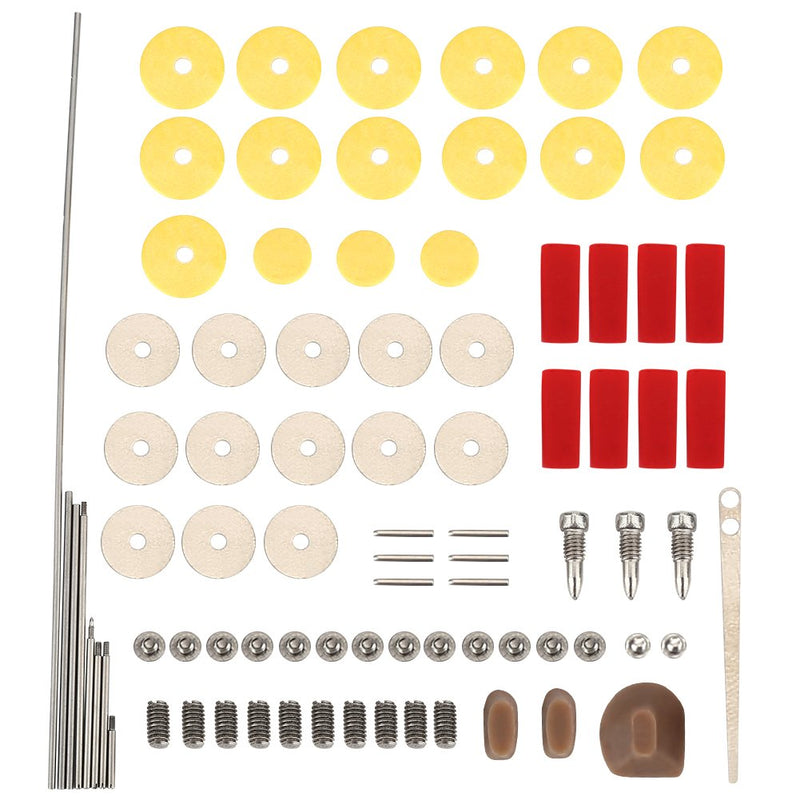 Alomejor Kit Flute Repair Parts Flute DIY Repair Screws and Gasket Flute Repair Maintenance Tool Kit