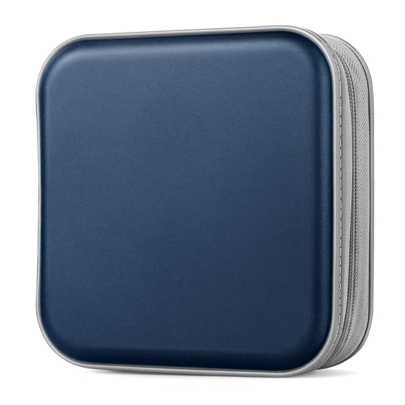 [AUSTRALIA] - Bivisen CD Case, DVDS Wallet Holder, CD/DVD Case Wallet 40 Discs Heavy Duty Bag Binder Storage Booklet Album (Dark Blue) Dark Blue 