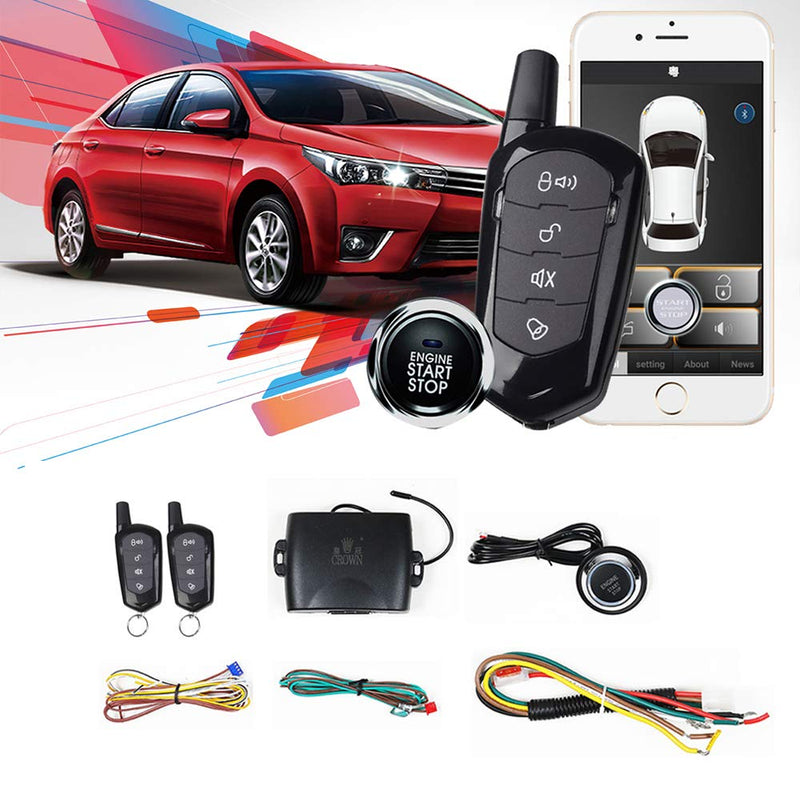 Universal Car Remote Engine Starter Push Engine Start for Car Keyless Entry Lock/Unlock Trunk Release Remote Key or Phone Control Gifts for Man MP900-2