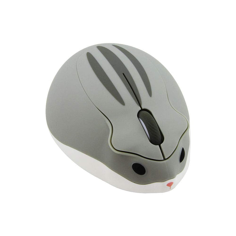 2.4GHz Wireless Mouse Cute Hamster Shape Less Noice Portable Mobile Optical 1200DPI USB Mice Cordless Mouse for PC Laptop Computer Notebook MacBook Kids Girl Gift (Gray) Gray