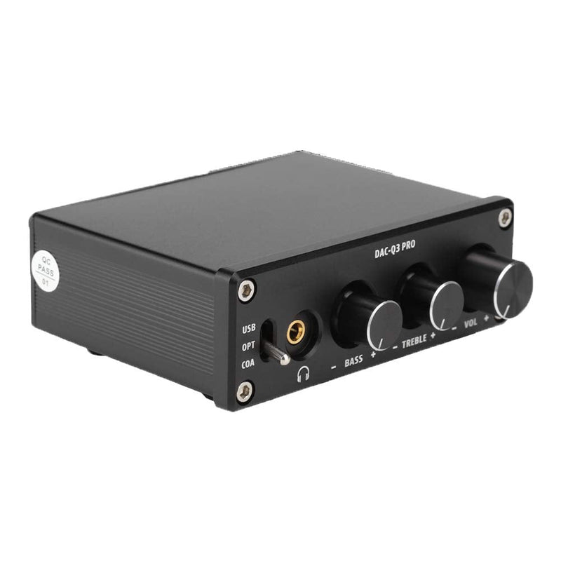 Digital to Analog Audio Converter, SPDIF TOSLINK Optical Fiber/Coaxial to Analog L/R RCA + 3.5mm Jack Stereo Adapter DAC Decoder for PS3, for PS4 for Blu-ray Player HDTV DVD Headphone(Black) Black
