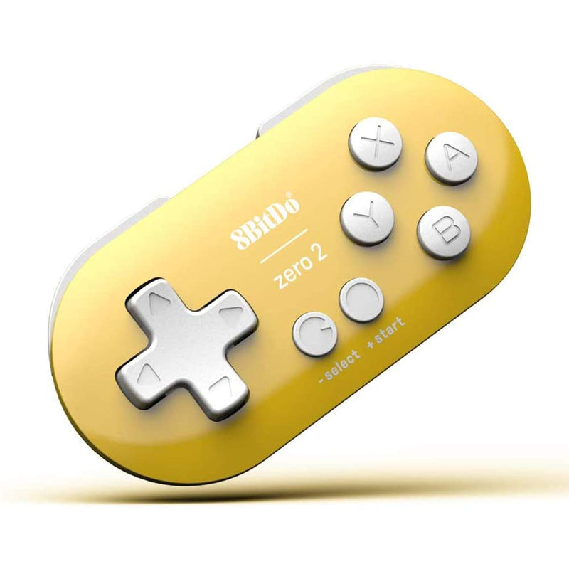 8Bitdo Zero 2 Mini Bluetooth Gamepad for Switch Windows Android MacOS Steam Raspberry Pi (Yellow) Yellow