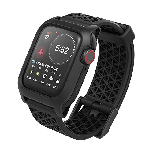 Catalyst Designed for Apple Watch SE 38mm 40mm, Series 6, Breathable, Sports Wristband Strap Replacement Band Without connectors Designed for Series SE/6/5/4/3/2/1 - Stealth Black
