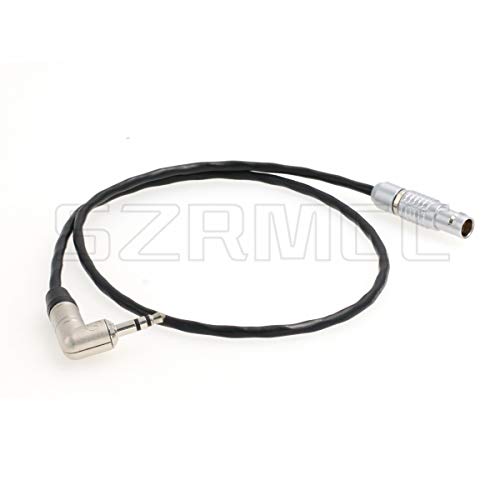 SZRMCC Tentacle Sync Zaxcom 3.5mm to 0B 5 Pin Timecode Cable for ARRI Alexa Mini/XT Camera Sound Devices 664 633 Straight 5pin Black