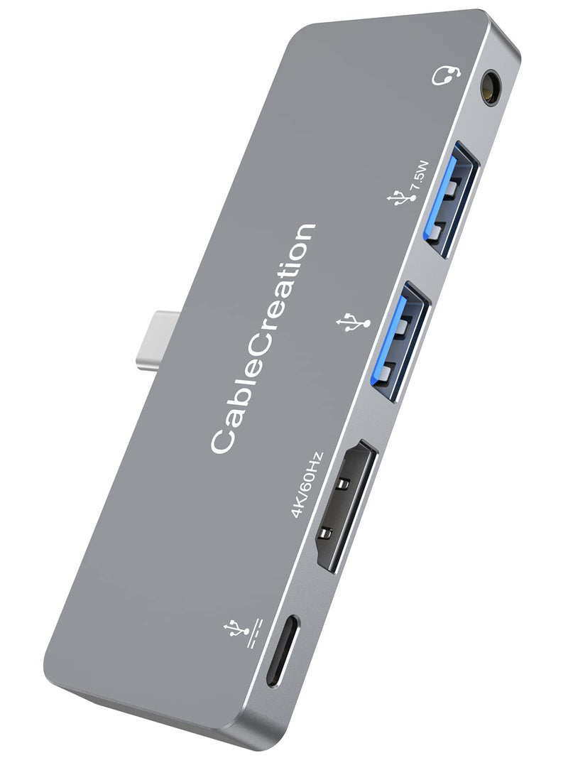 iPad Pro USB C Hub, CableCreation 5 in 1 USB C iPad Pro Adapter with 4K HDMI, USB-C 100W PD Charging 5Gbps USB 3.0, 3.5mm Audio Jack Multiport Adapter for New iPad Pro iPad Air MacBook Pro