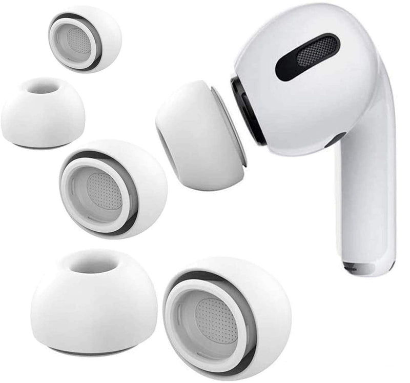 [AUSTRALIA] - Airpod Pro Tips [6 Pairs] Earbud Replacements for Apple Airpods Pro & Airpods Pro 2nd Generation - Small, Medium and Large (White) 