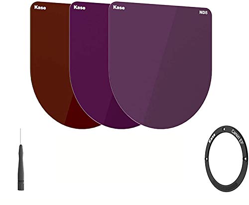 Kase Rear Lens ND 3 Filter Kit ND8 ND64 ND1000 3 6 10 Stop Dedicated for Canon EF 11-24mm f/4L USM, Canon EF 14mm f/2.8L II USM Lens