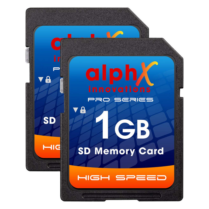 AlphX Innovations 1gb SD Card, pack of 2