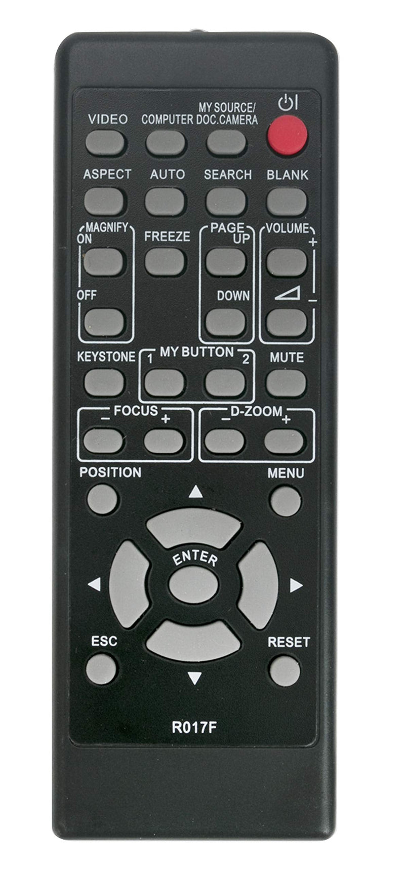 R017F Replacement Remote Control Compatible with Hitachi LED Projector CP-A302WN CP-AW2519N CP-AW312WN CP-D27WN CP-D32WN CP-DW25WN CP-EW250N CP-X3021WN CP-X3030WN CP-W251NM CP-X4015WN CP-A221NM