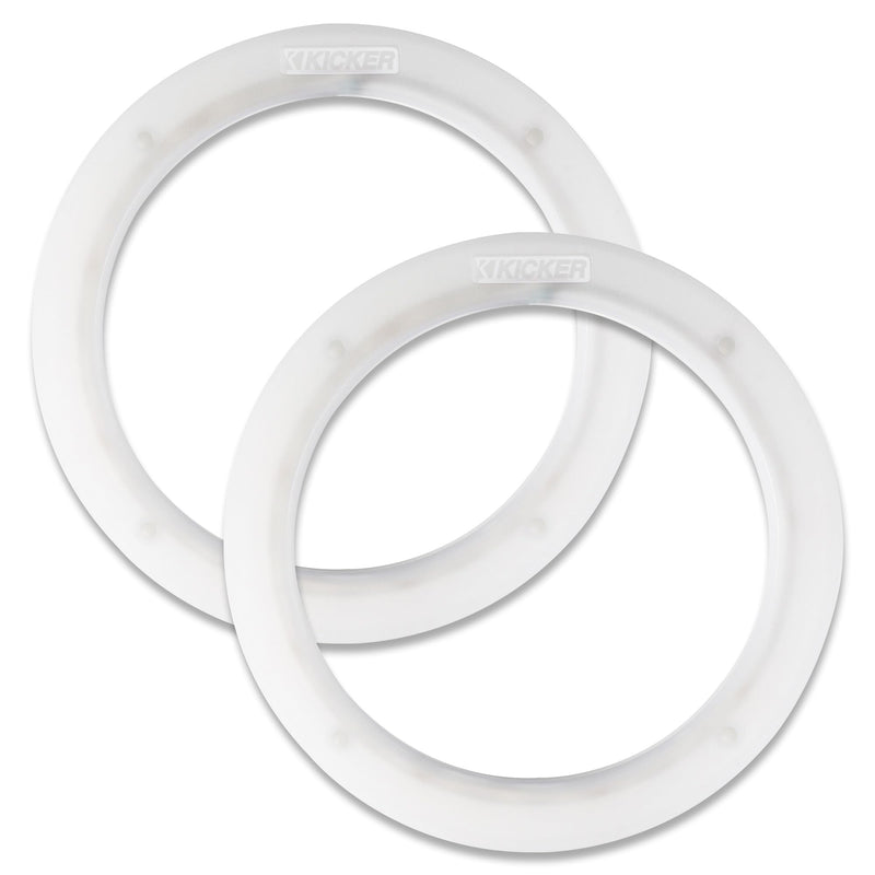 KICKER 47KLSR8 8" Weather Proof Led Lighted Speaker Ring, Only Fits Km8 Coax, Pair | Weatherproof lighted boat audio glow, set of 2, pontoon and wake tower accent, night water lighting, easy install