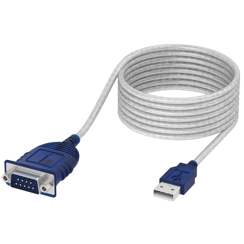 SABRENT USB 2.0 to Serial (9-Pin) DB-9 RS-232 Converter Cable, Prolific Chipset, Hexnuts, [Windows 10/8.1/8/7/VISTA/XP, Mac OS X 10.6 and Above] 10-Feet (CB-9PTF) 10 FT