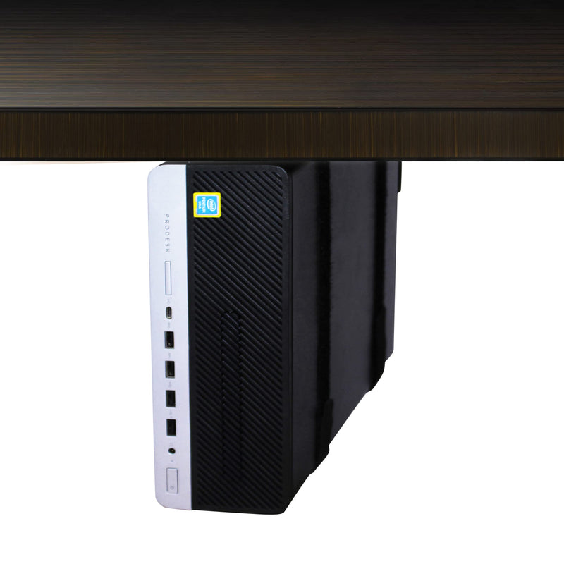 HumanCentric SFF Under Desk PC Mount & Wall Mount Bracket | For Small Form Factor Desktop Tower, UPS Wall Mount Bracket, Adjustable CPU Holder with Straps, Hardware Included