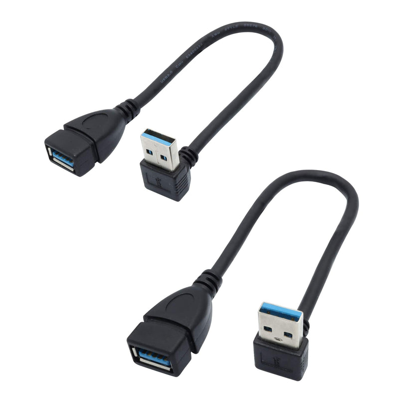 Male to Female Extension Cable - 2Pack USB 3.0 A-Male to A-Female Adapter Cord 7.9inches (20cm)