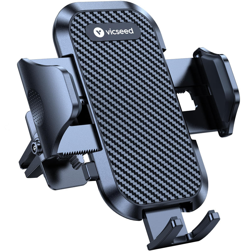 VICSEED 2026 Upgrade Ultra Stable Car Phone Holder Mount [Never Fall Off & Won't Break] Universal Air Vent Phone Mount for Car Easy Clamp Phone Holders for Your Car for iPhone 17 Pro Max 16 15 14 13 Black
