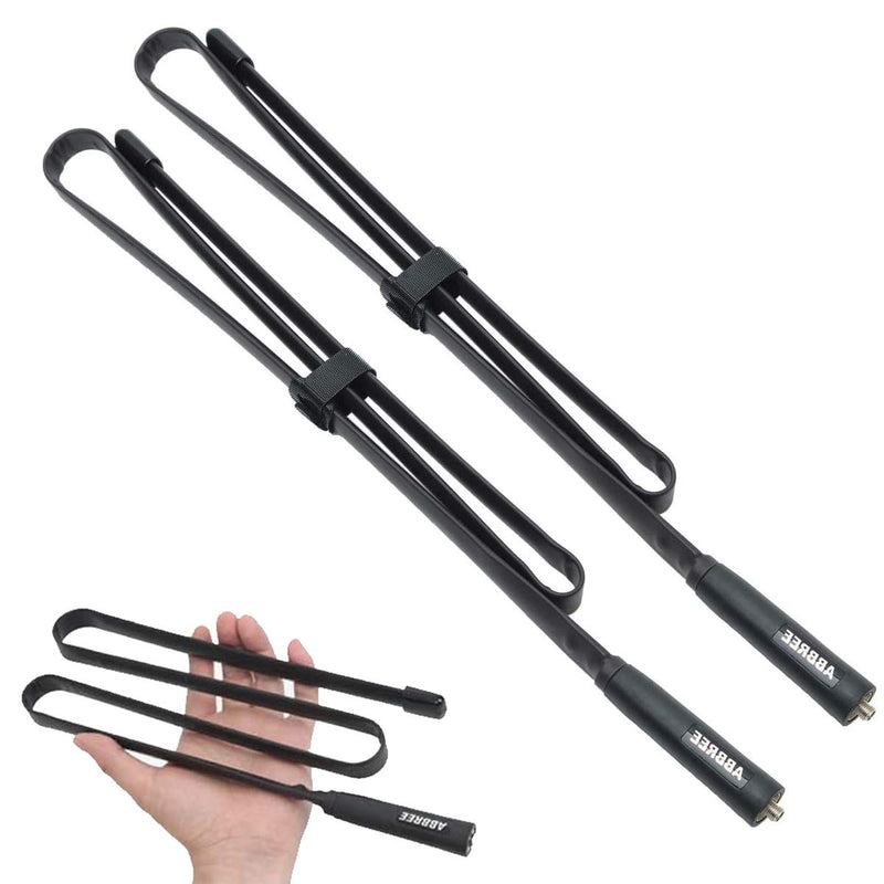 [AUSTRALIA] - 2 Pack ABBREE 42.5-Inch Length SMA-Female Dual Band 144/430Mhz Foldable CS Tactical Antenna for GMRS Radio Baofeng UV-5R BF-F8HP 5RM UV-21R UV-5G Plus GM-5RH K5PLUS AR-152 GM-15PRO Radio Antenna 