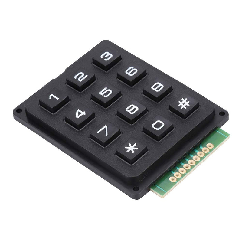 12 Button Keyboard Modules, 12 Keys 3x4 Push Buttons External Keypad Modules for MCU