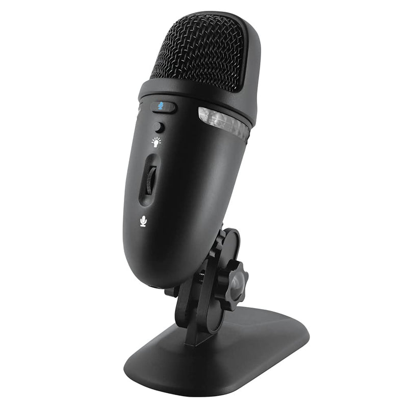 Cyber Acoustics Premium USB Microphone with Dual Recording Patterns - 24-bit Recording Perfect for Podcasting and Vlogging - Compatible with PC and Mac (CVL-2009) CVL-2009