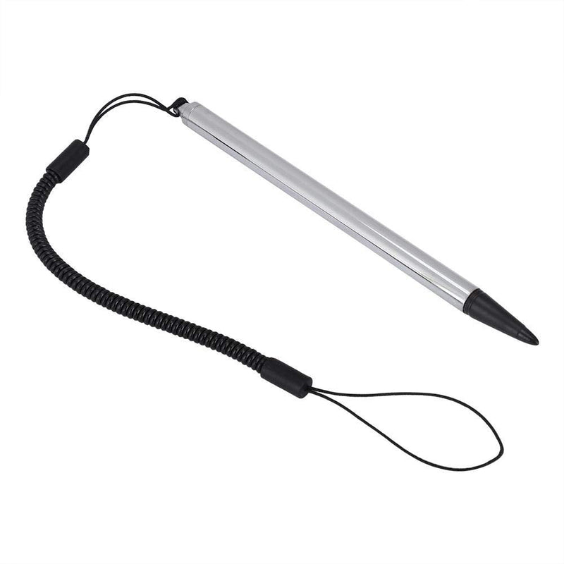 Universal High Sensitive Resistive Pen,Fine Point Stylus Tip Touch Screen Pen Tips with Spring Cord for Resistive Screen Device Silver