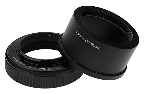 Fotodiox Lens Adapter Astro Edition - Compatible with T-Mount (T/T-2) Screw Mount Telescopes to Fuji X-Series Mount Cameras for Astronomy, T2A-FXRF