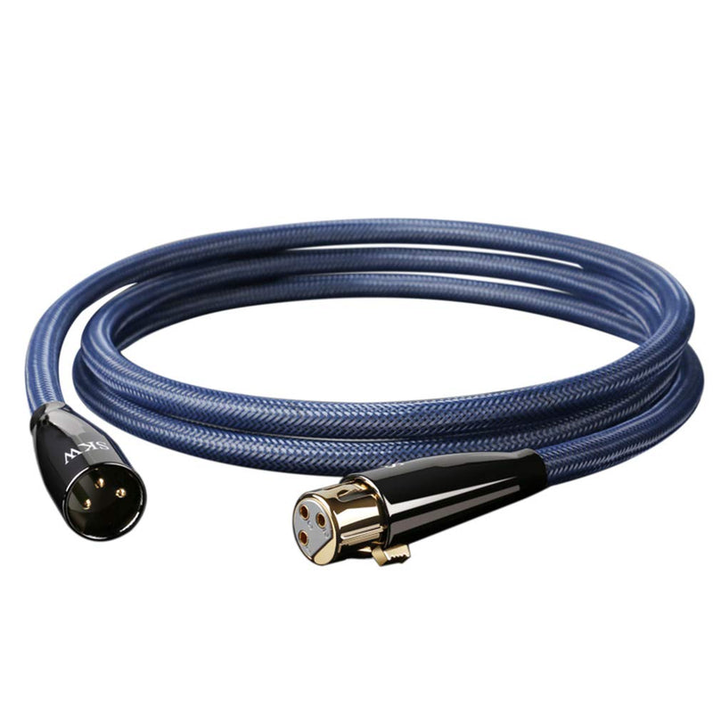 SKW Single OFC Balanced XLR Male to XLR Female 3 PIN Microphone Cable (4.9ft, 1.5M) 4.9ft (1.5m)