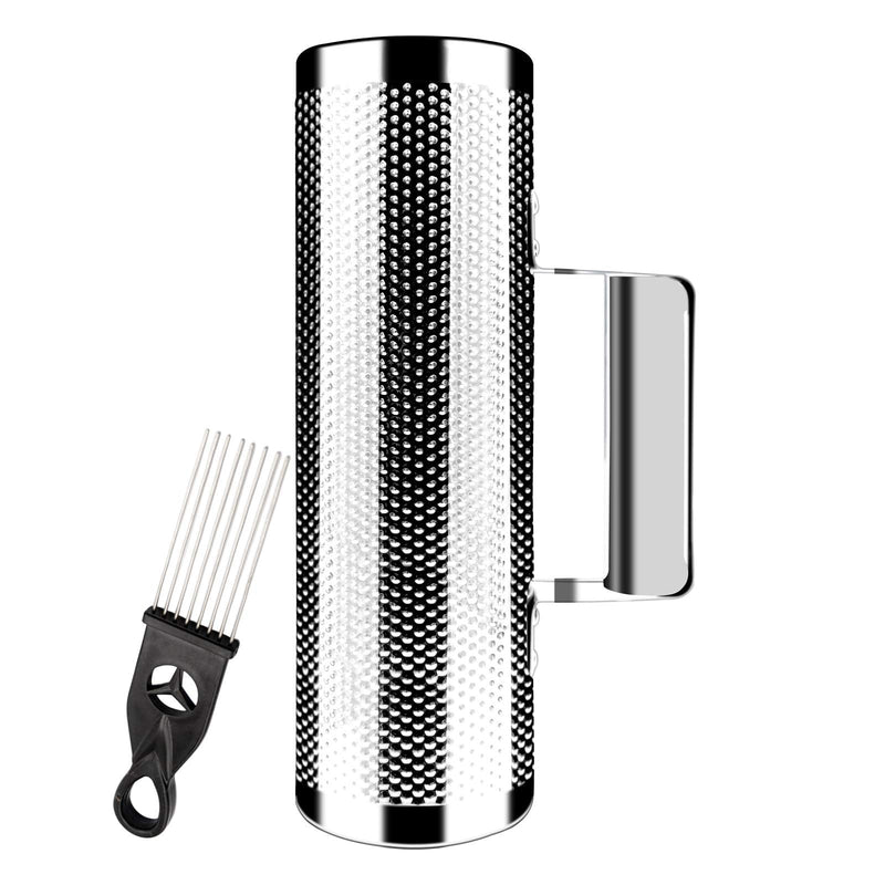 EastRock Stainless Steel Guiro 10" 3" Percussion Instrument Musical Training Tool with Scraper,Professional Band Accompaniment Sand Hammer Guiro Shaker Instrument 3"*10"