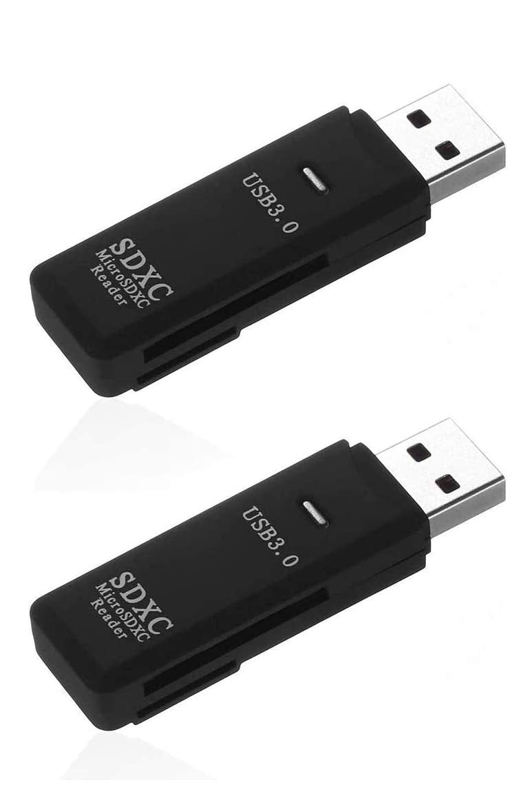 CFIKTE USB Card Reader，2 in 1 USB 3.0 HighSpeed Memory Card Reader Adapter for Micro SD, Micro SDHC, Micro SDXC, TF, SD Card, SDHC, SDXC, Dual Slots Hub,Up to 5Gbps Write and Read Speed (2 Pack) 2 PACK