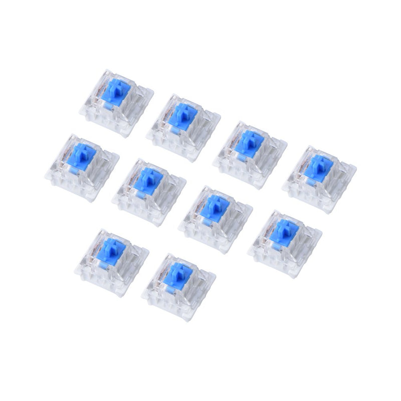 Eboxer 10 PCs Replacement Keyboard Switch Mechanical Key Switch Plate Mounted Blue Switch, Unique Tactile Feelings, for NewGiant RGB Series