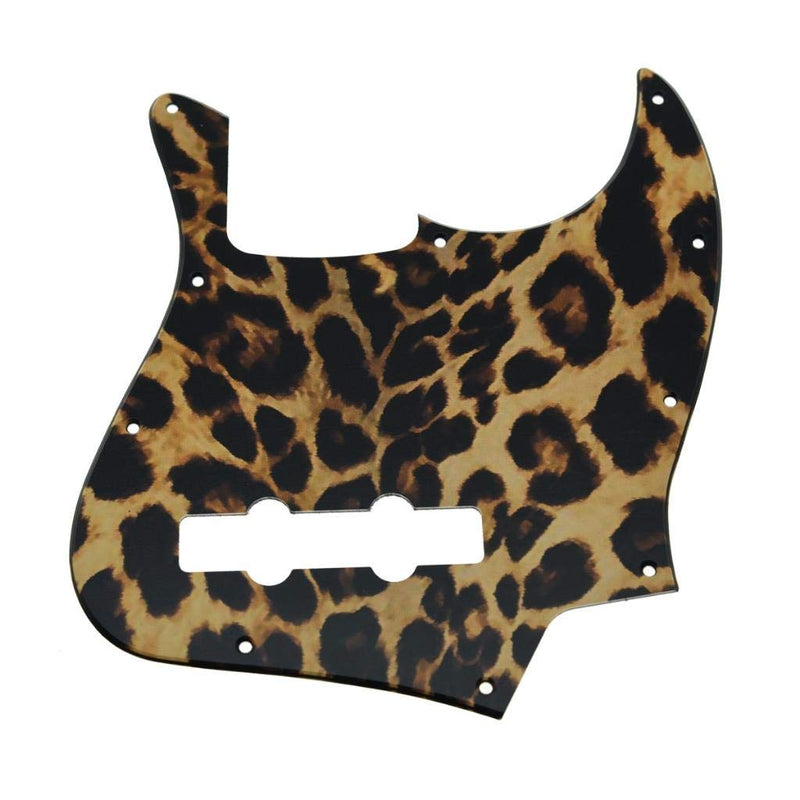 KAISH J Bass Style 3D Printed Plastic Pickguard 4 String Bass Pick Guard Scratch Plate for USA/Mexico Jazz J Bass Leopard Stripe