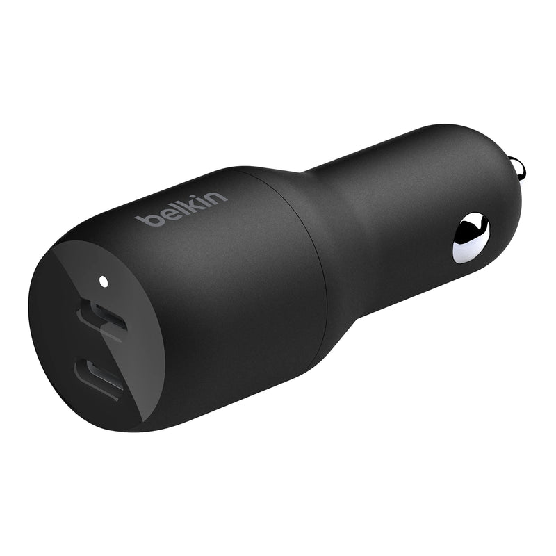 Belkin 36-Watt Dual-USB Car Charger - Power Delivery 2 18W USB-C Ports with PPS Charging Apple iPhone 14, 14 Pro, 14 Pro Max, iPhone 13, 13 Pro, 13 Pro Max Samsung Galaxy, AirPods - USB-C Charger | Two 18W USB-C Power Delivery ports, compatible with iP...