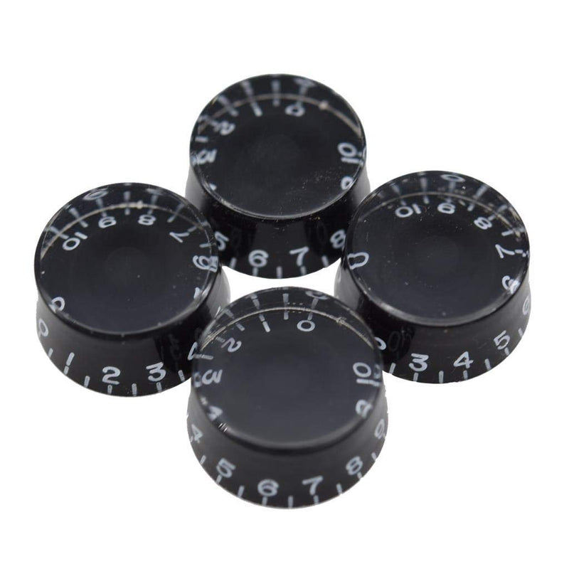 Dopro 4pcs USA(Imperial) LP Guitar Speed Dial Knobs 24 Fine Splines Control Knobs for USA Les Paul/CTS Pots Black Pack of 4 Black-1